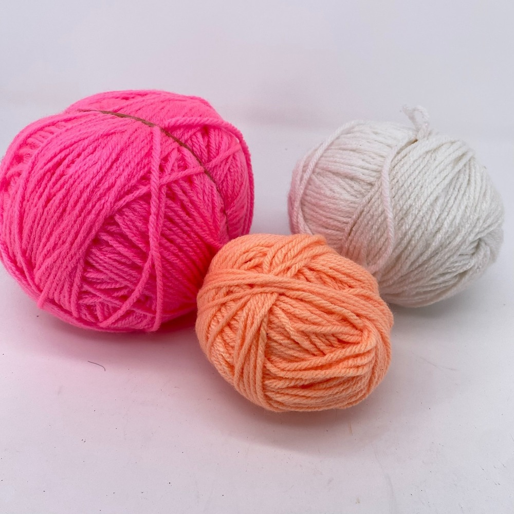 Lot of 6 Scrap Acrylic Yarn Balls Mixed Colors Worsted Weight for Knitting DIY